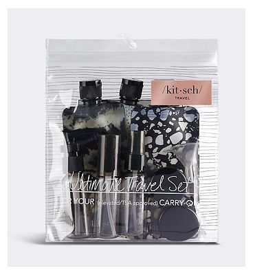 Kitsch11 Piece Travel Bottle Set - Black