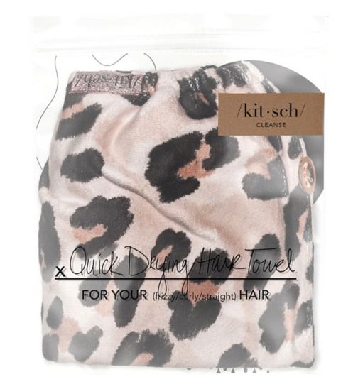 Kitsch Microfiber Hair Towel - Leopard