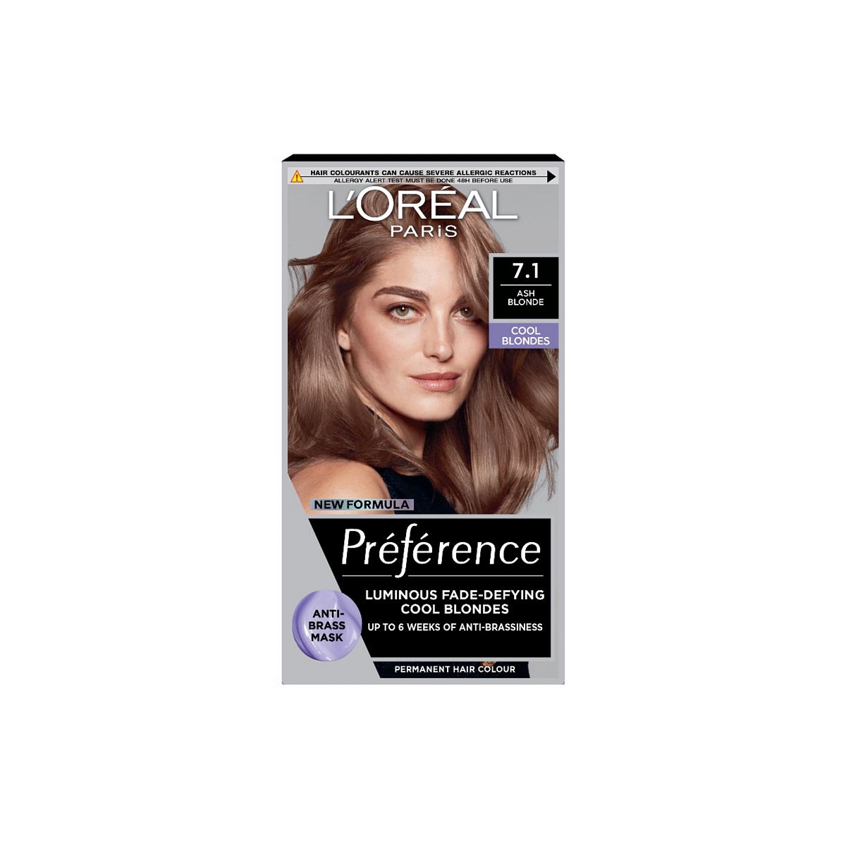 L'Oreal Preference 7.1 Ash Blonde Long-Lasting Luminous Permanent Hair Colour For Radiant Results