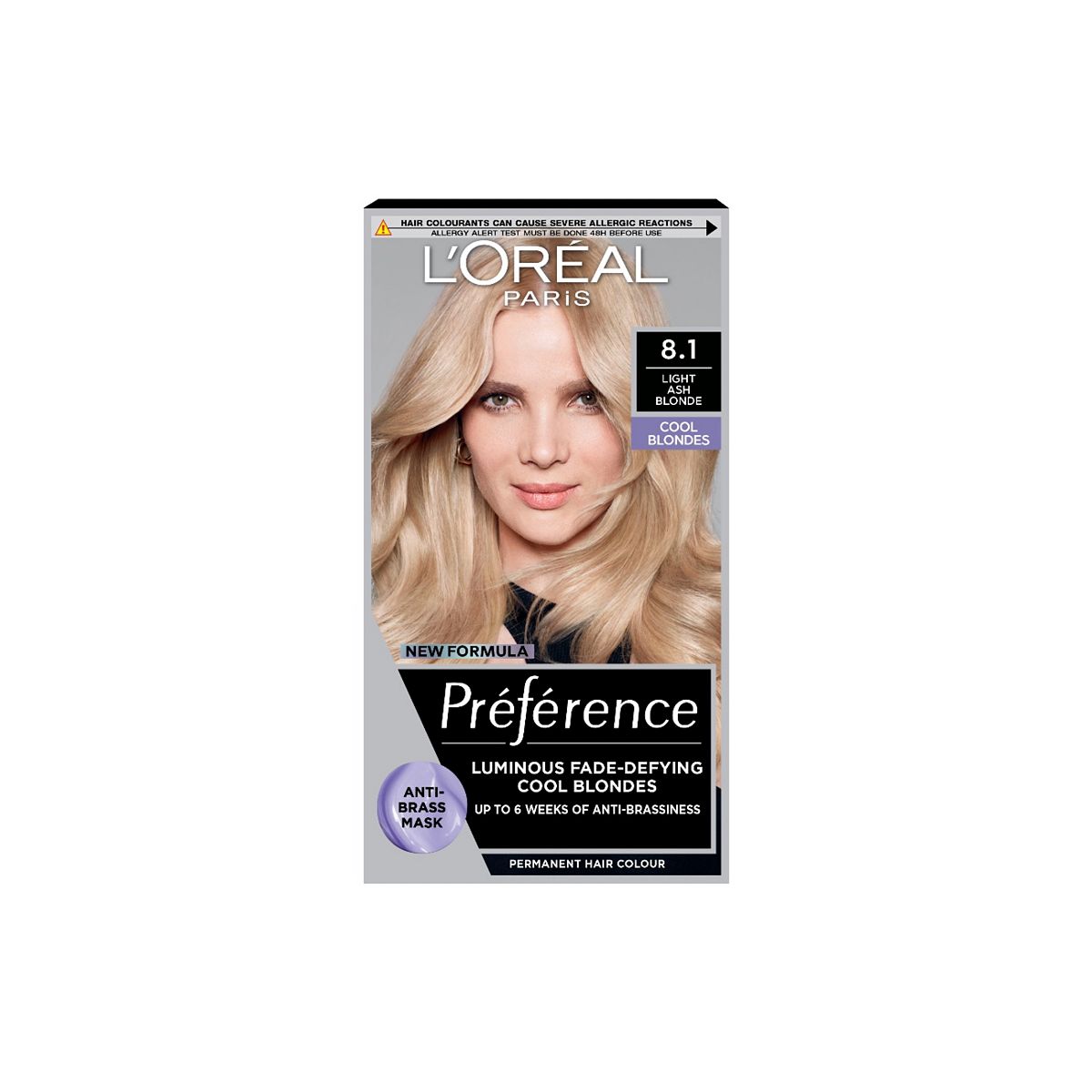 L'Oreal Paris Préférence Permanent Hair Dye, 8.1 Light Ash Blonde