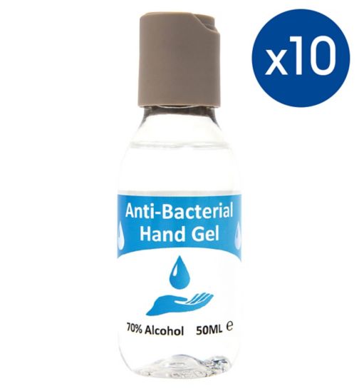 Fareva Anti-bacterial Hand Gel 50ml;Fareva Anti-bacterial Hand Gel 50ml;Pack of 10 Fareva Hand Sanitiser Gel 50ml