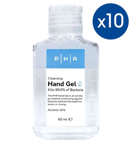 PHR Hand Gel 60ml;PHR Hand Gel 60ml;Pack of 10 PHR Hand Sanitiser Gel 60ml