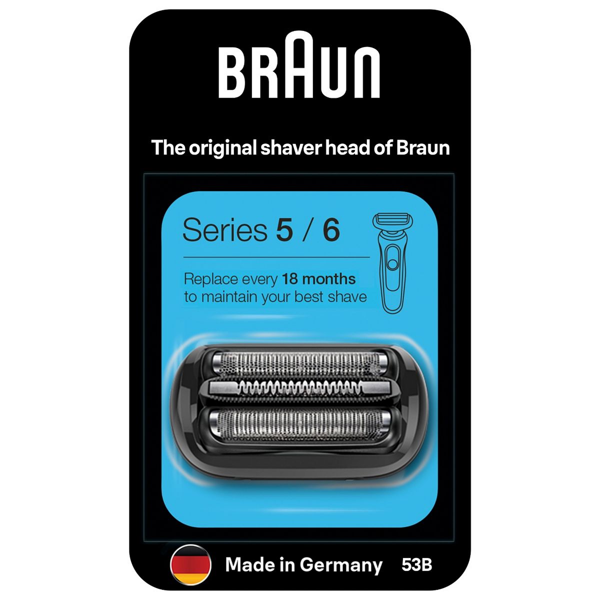 Braun Series 5 Electric Shaver Head Replacement - Black 53B
