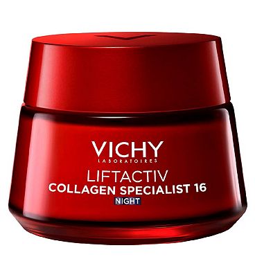 Vichy Liftactiv Collagen Specialist 16 Peptide Night Cream With Reservatrol For All Skin Types, 50ml