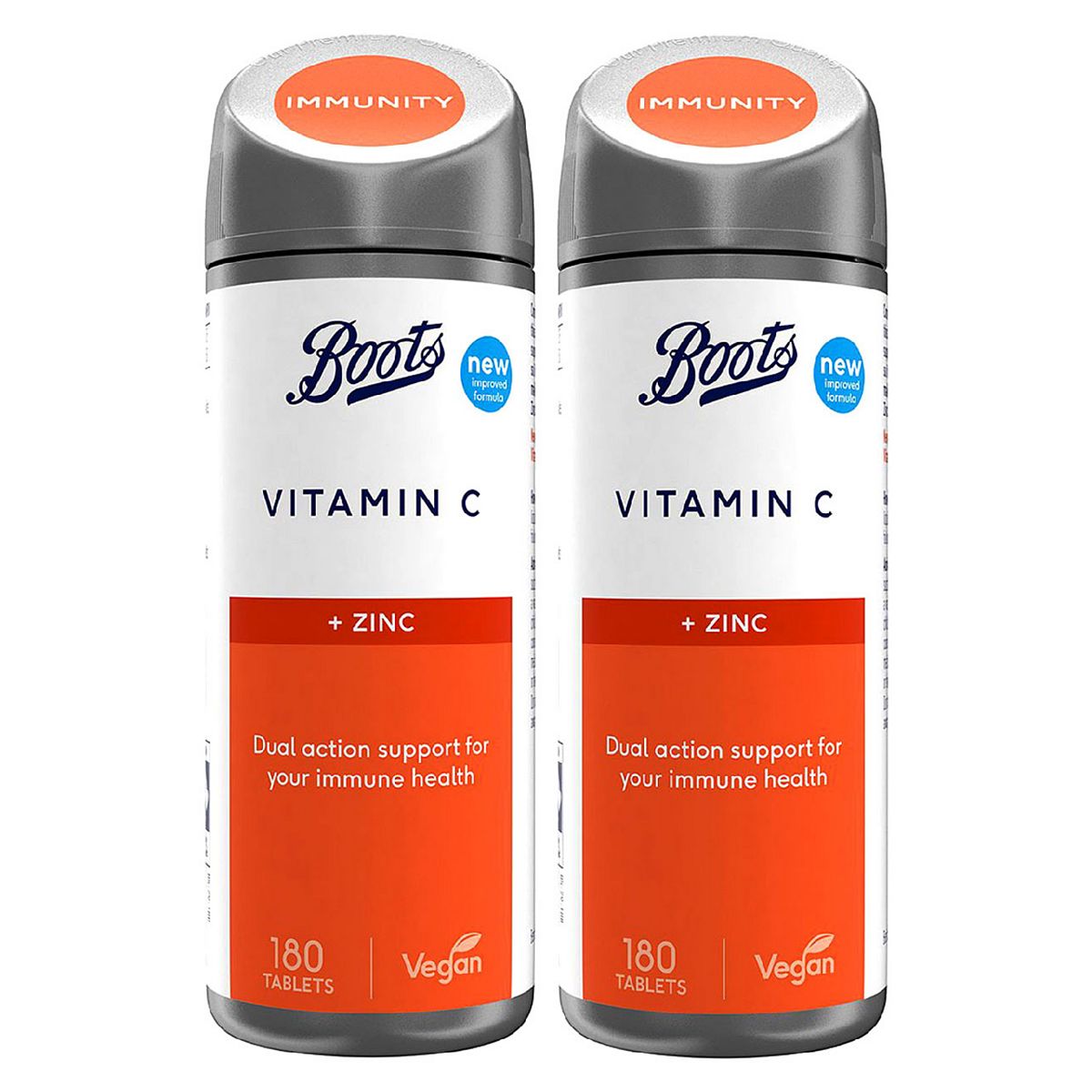 Boots Vitamin C & Zinc Bundle: 2 X 180 Tablets (1 Year Supply)