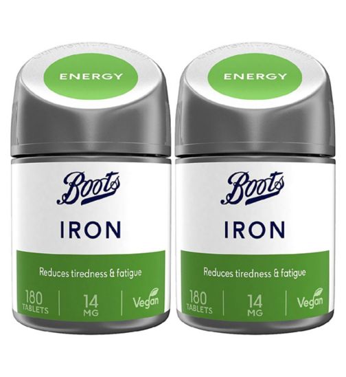 Boots Iron 14mg 180 Tablets (6 month supply);Boots Iron 14mg 180s;Boots Iron 14mg Bundle: 2 x 180 Tablets (1 year supply)
