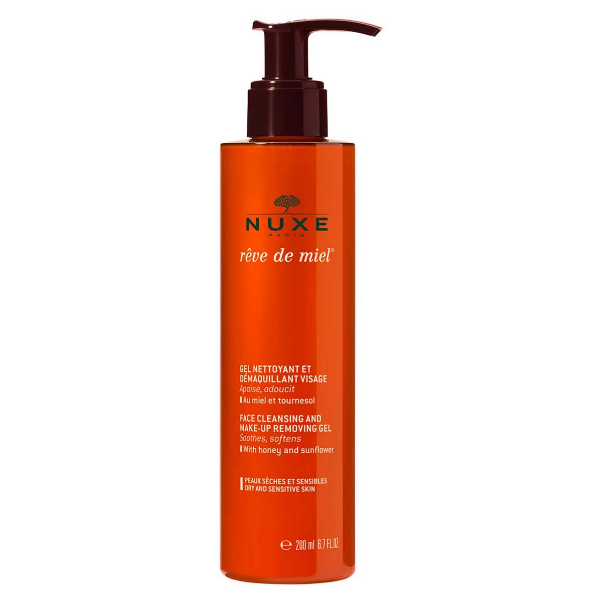 NUXE Rêve De Miel® Face Cleansing And Make-Up Removing Gel200 ml, 200ml