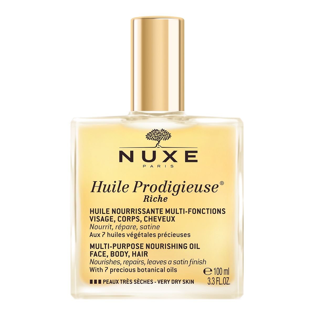 NUXE Huile Prodigieuse® Riche Multi-Purpose Dry Oil For Face, Body And Hair 100ml
