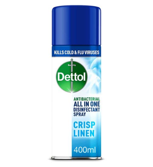 Dettol All in One Disinfectant Antibacterial Spray Crisp Linen 400ml