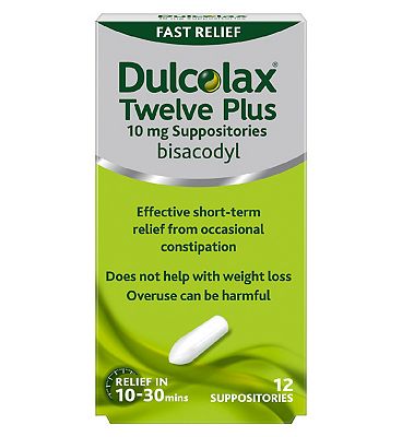 Dulcolax Twelve Plus 10 mg Suppositories - 12 Suppositiories