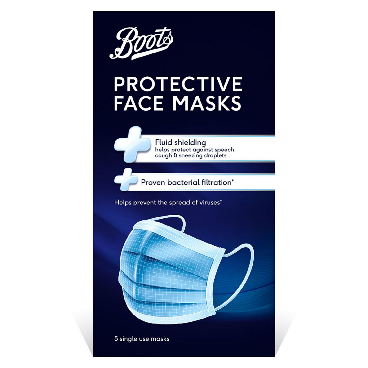   3Ply Protective Type Iir Face Mask - 5 Pack