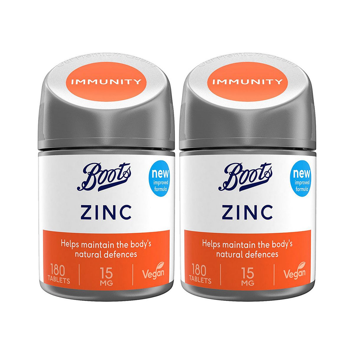 Boots Zinc 15Mg Bundle: 2 X 180 Tablets (1 Year Supply)