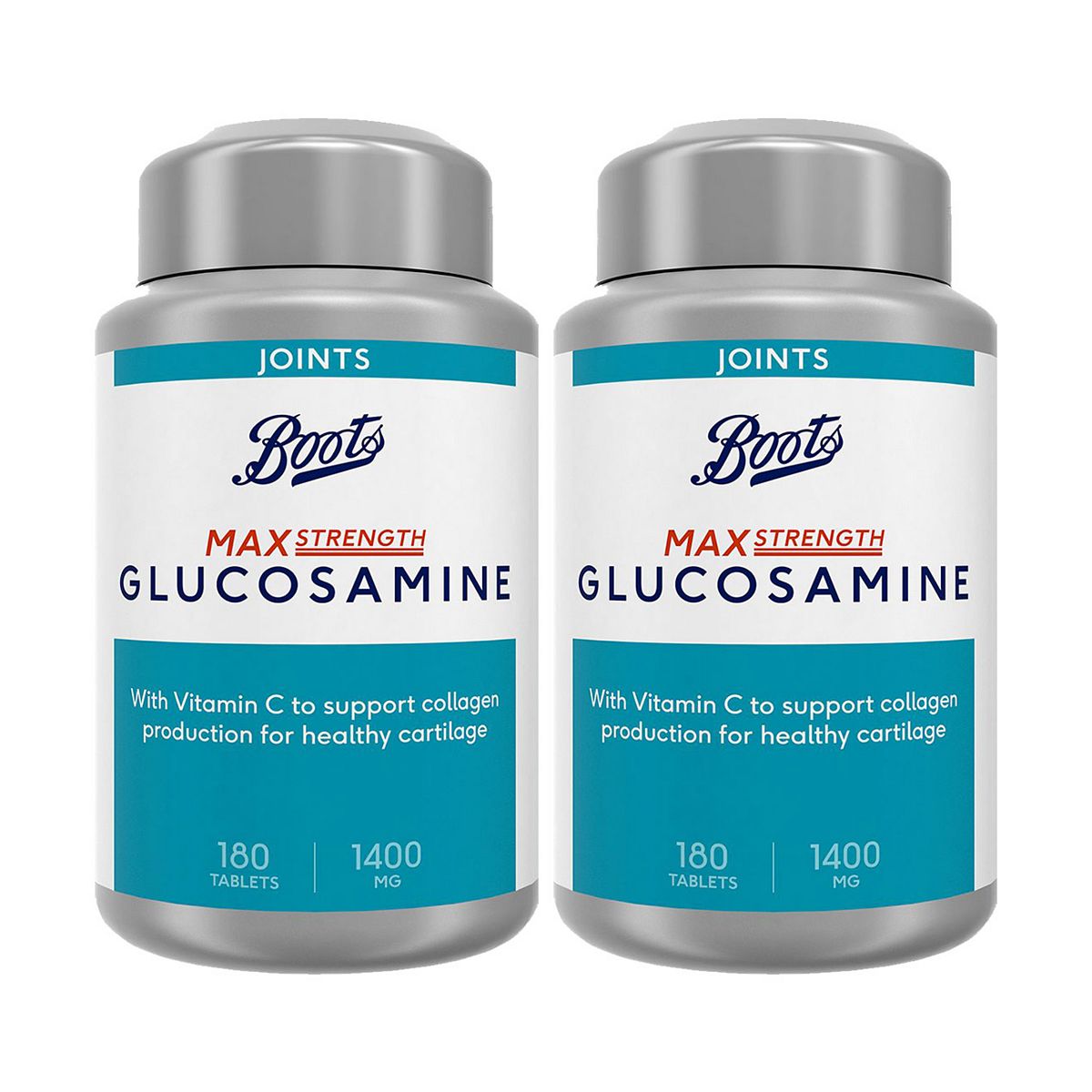 Boots Max Strength Glucosamine Bundle: 2 X 180 Tablets (1 Year Supply)
