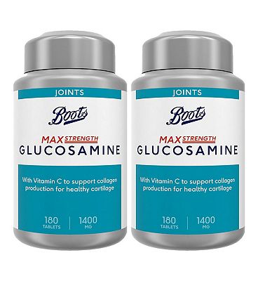 Boots Max Strength Glucosamine Bundle: 2 x 180 Tablets (1 year supply)