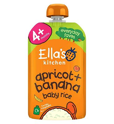 Ella's Kitchen Organic Apricot and Banana Baby Rice Baby Food Pouch 4+ Months 120g