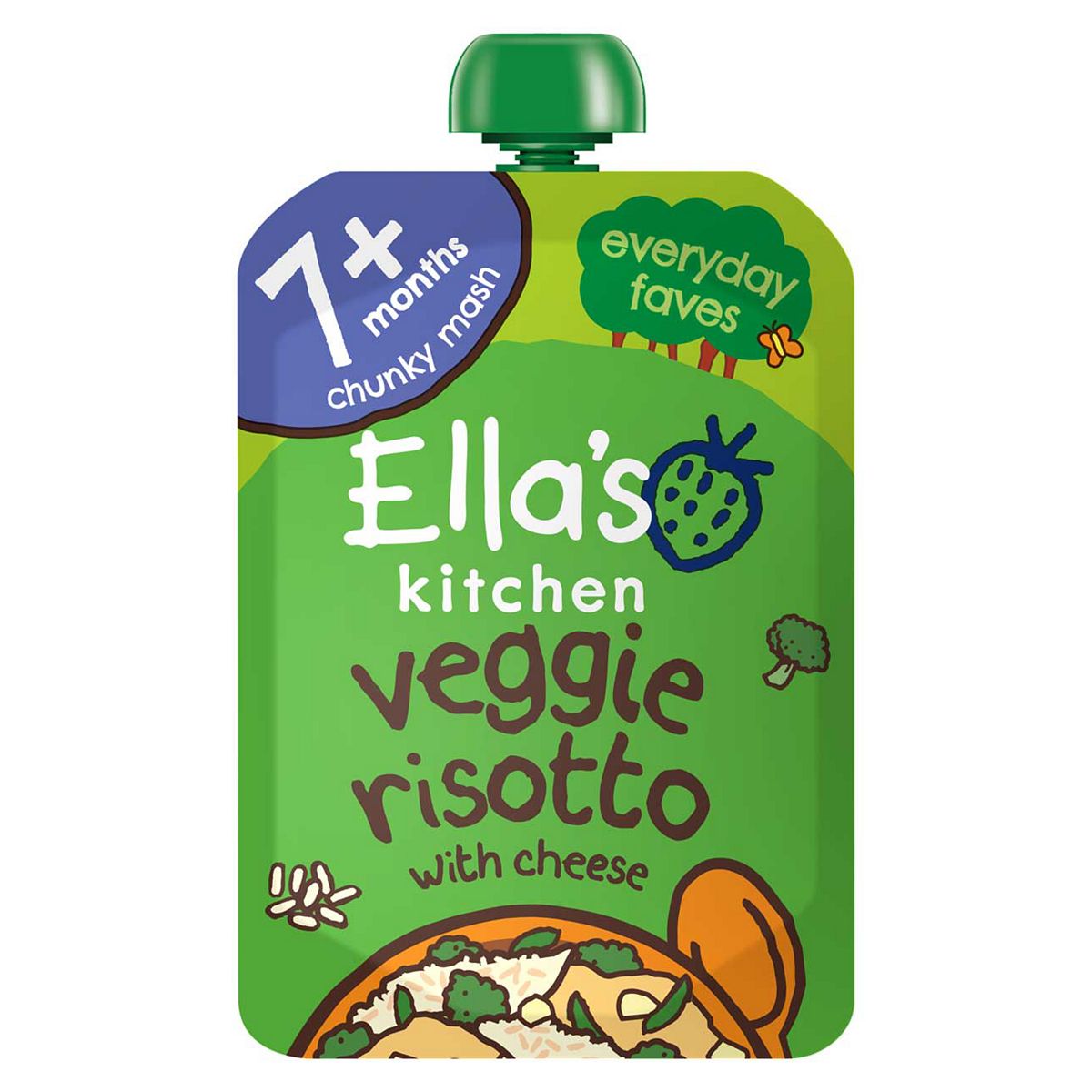 Ella's Kitchen Organic Veggie Risotto With Cheese Baby Food Pouch 7+ Months 130G