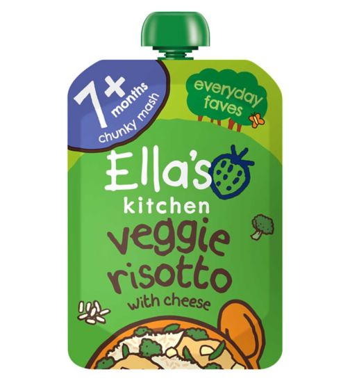 Ella's Kitchen Organic Veggie Risotto with Cheese Baby Food Pouch 7+ Months 130g