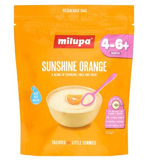 Milupa Sunshine Orange Baby Cereal 4-6+ Months 125g