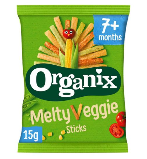 Organix Melty Veggie Sticks Organic Baby Finger Food Snack 15g