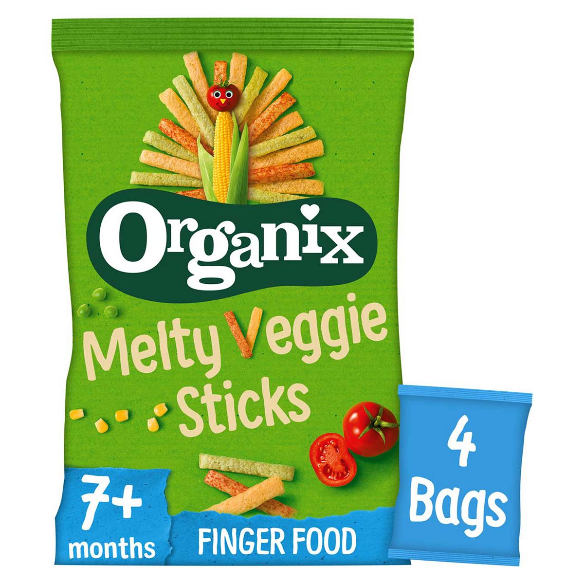Organix Melty Veggie Sticks Organic Baby Finger Food Snack Multipack 4 X 15G
