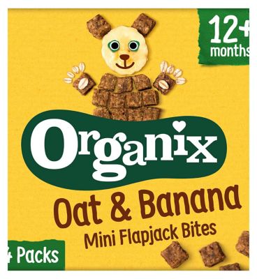 Organix Mini Flapjack Bites Oat & Banana 4 Pack