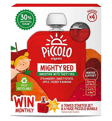 Piccolo Organic Red And Go Pouch 90g 4s