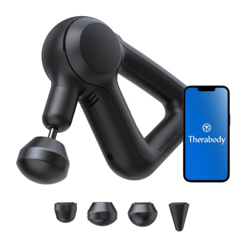 Theragun Prime by Therabody Handheld Bluetooth Enabled Percussive Therapy Massage Gun with Smart App and 5 attachments. - Black