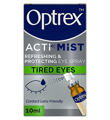 Click to view product details and reviews for Optrex Actimist Double Action Tired And Strained Eyes Refreshing And Protecting Spray 10ml.