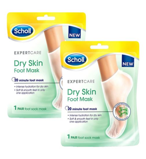 Scholl Expert Care Dry Skin Foot Mask Bundle- 2 pairs