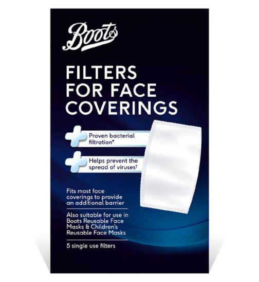 Boots Filters For Face Coverings - 5 Pack