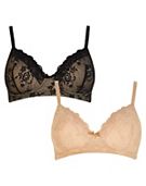 black and nude smoothing t-shirt bras - 2 pack - Boots