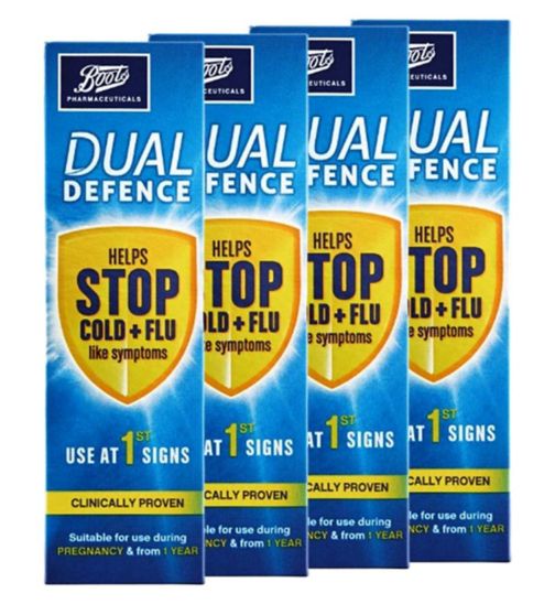 Boots Dual Defence Nasal Spray 20ml;Boots Dual Defence Nasal Spray 20ml;Boots Dual Defence Nasal Spray Family Bundle - 4 x 20ml