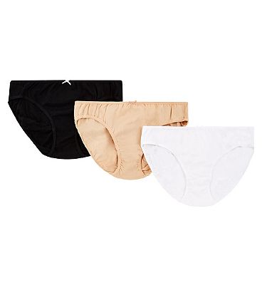 Nude, Black and White Maternity Mini Briefs - 3 Pack Adult size 14