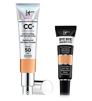 IT Cosmetics Your Skin But Better CC+ Cream - Neutral Tan & Bye Bye Under Eye Concealer - Medium Nat