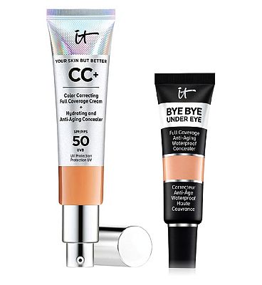 IT Cosmetics Your Skin But Better CC+ Cream - Tan & Bye Bye Under Eye Concealer - Tan