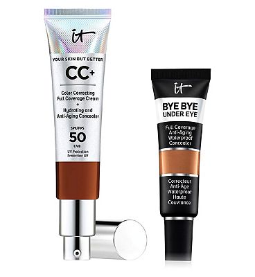 IT Cosmetics Your Skin But Better CC+ Cream - Deep & Bye Bye Under Eye Concealer - Deep