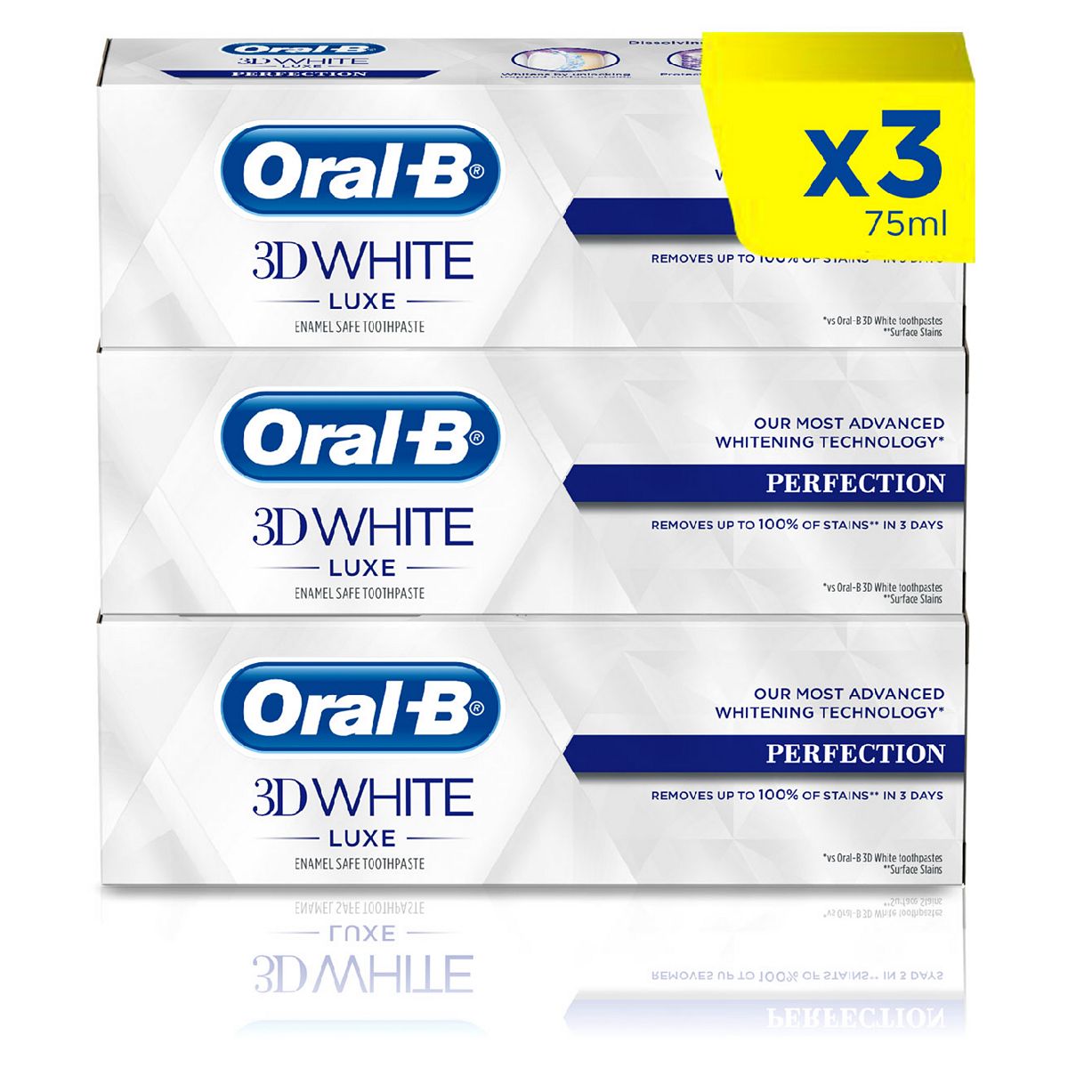 Oral B Oral-B 3D White Luxe Perfection 3 Month Toothpaste Bundle