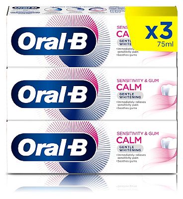 Oral-B Sensitivity & Gum Calm 3 Month Toothpaste Bundle - Gentle White