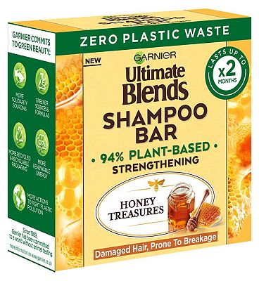 Garnier Ultimate Blends Honey Treasures Strengthening Shampoo Bar for Damaged Hair 60g