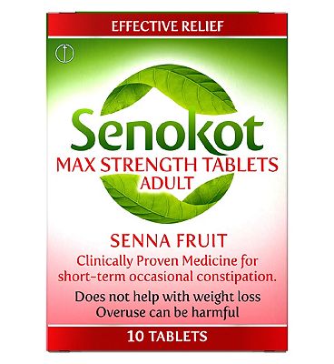 Senokot Max Strength Tablets Senna Laxative for Constipation 10s