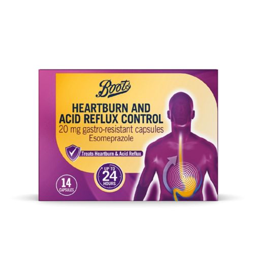Boots Heartburn and Acid Reflux Control 20 mg Gastro-Resistant Capsules - 14 Capsules