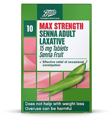 Boots Max Strength Senna Adult Laxative 15mg Tablets 10 Tablets