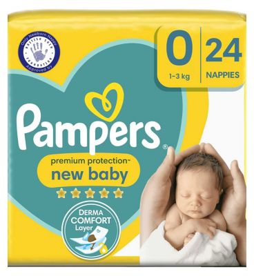 Pampers 0 New Baby Nappies 24 Pack - £4 - Compare Prices