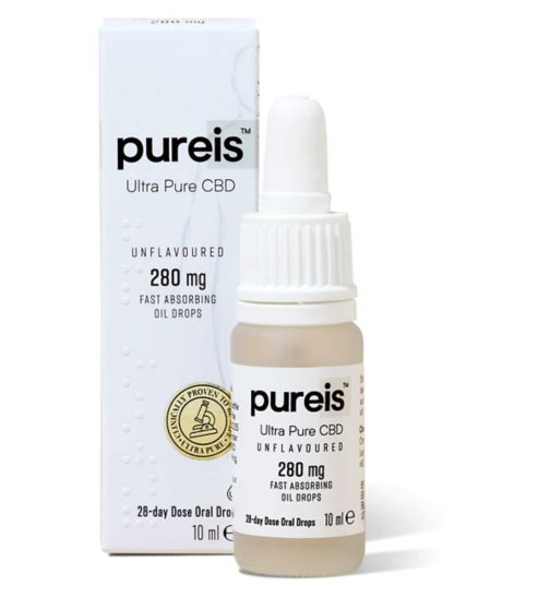 Pureis Ultra Pure CBD 280mg Oil Unflavoured 10ml