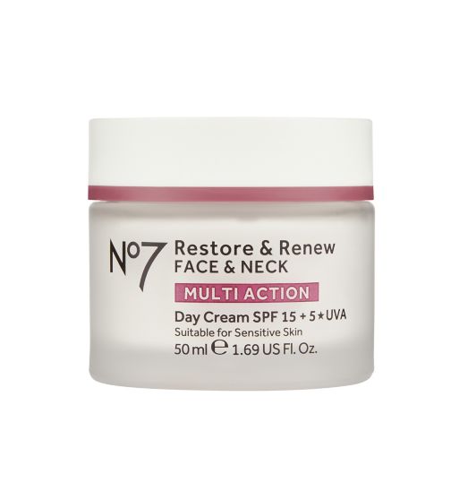 No7 Restore & Renew Multi Action Face & Neck Skincare System - 3ct