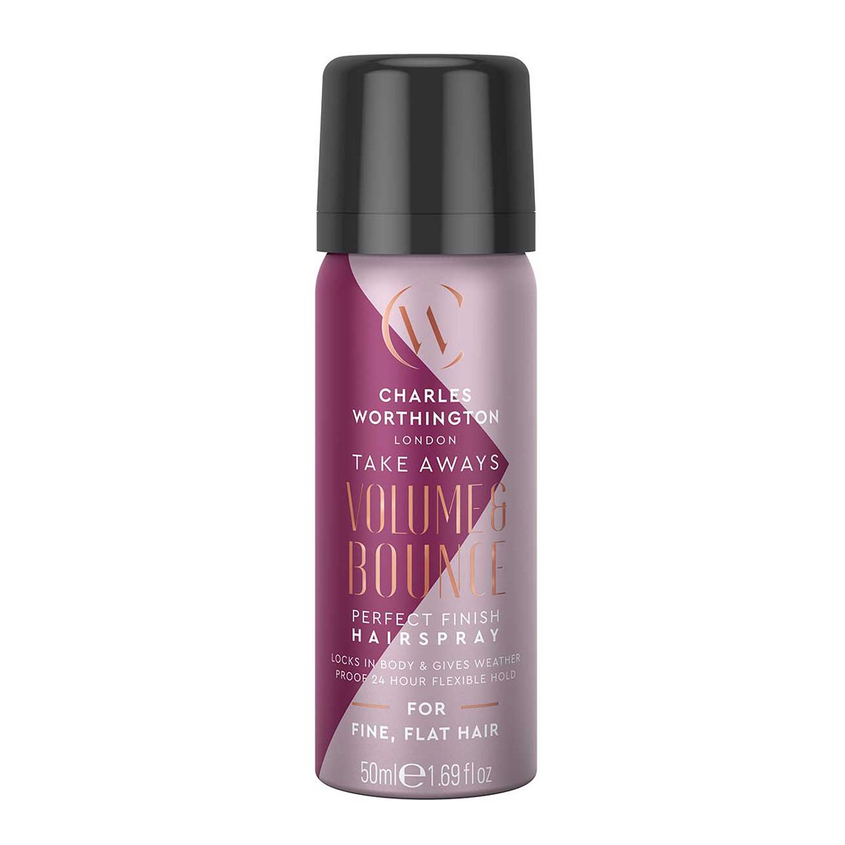 Charles Worthington Volume And Bounce Perfect Finish Hairspray Takeaway 50ml
