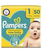 Pampers New Baby Nappies Size 2, Jumbo+ 76 Pack