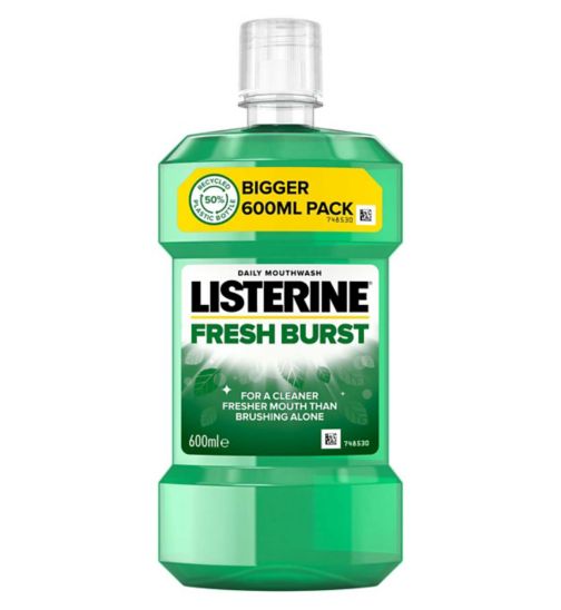 LISTERINE® Essentials Fresh Burst Mouthwash 600ml
