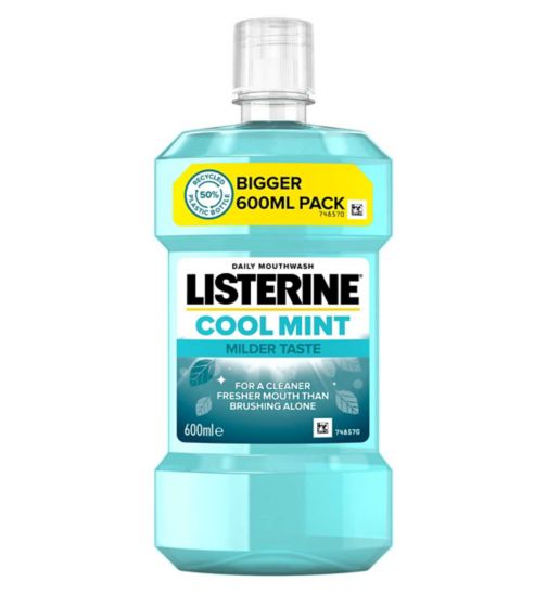 LISTERINE® Essentials Cool Mint Milder Taste Mouthwash 600ml