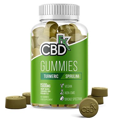 CBDfx Gummies Turmeric Spirulina 1500mg - 60 Gummies